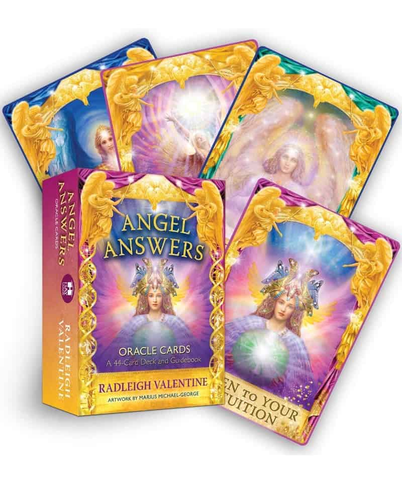 天使回應占卜卡英文版|Angel Answers Oracle Cards|44張,簡單、直接、可靠的指引訊息
