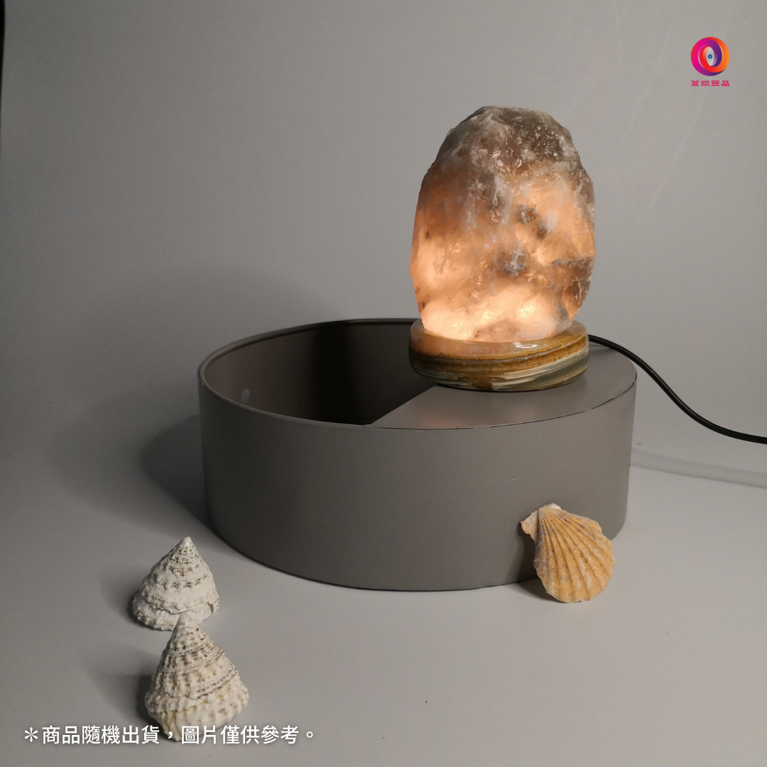 【開運小行星】USB 小鹽燈|灰藍鹽原礦|隨機出貨