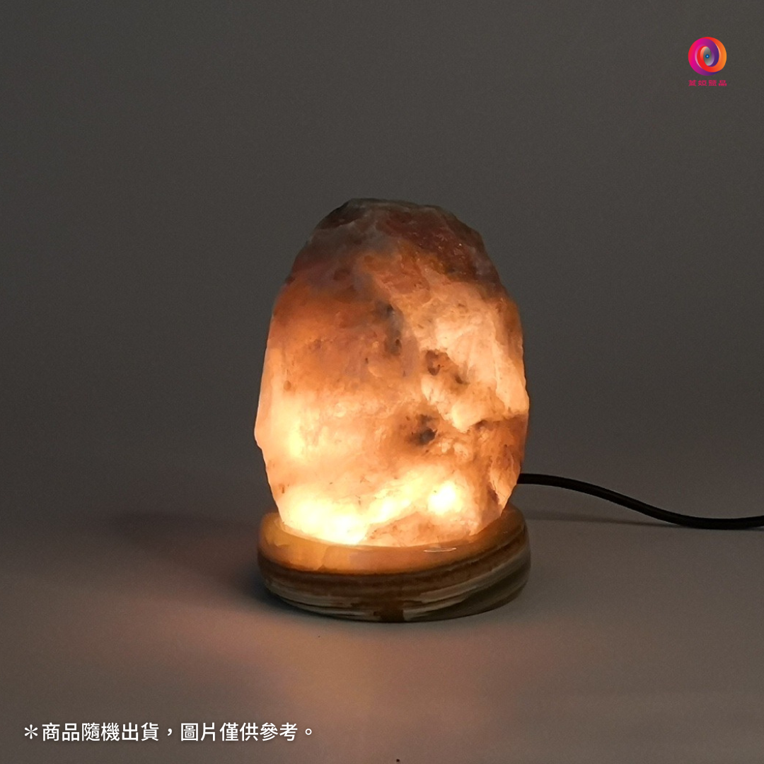 【開運小行星】USB 小鹽燈｜灰藍鹽原礦｜隨機出貨